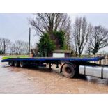 YORK LDS40/3 TRI-AXLE LOW LOADER TRAILER C/W SAF AXLES 