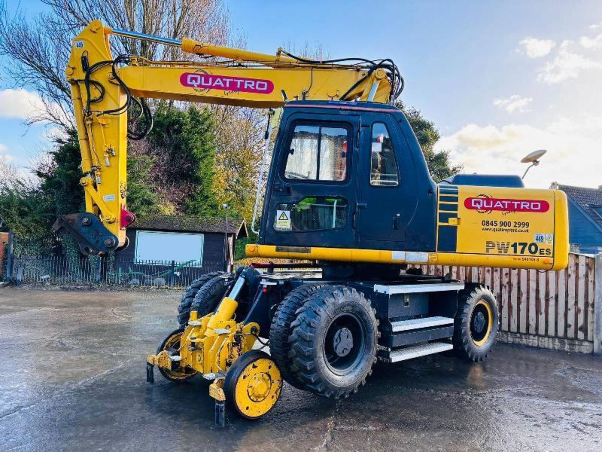 KOMATSU PW170 4WD WHEELED EXCAVATOR C/W QUICK HITCH & RAILWAY GEAR - Image 2 of 18