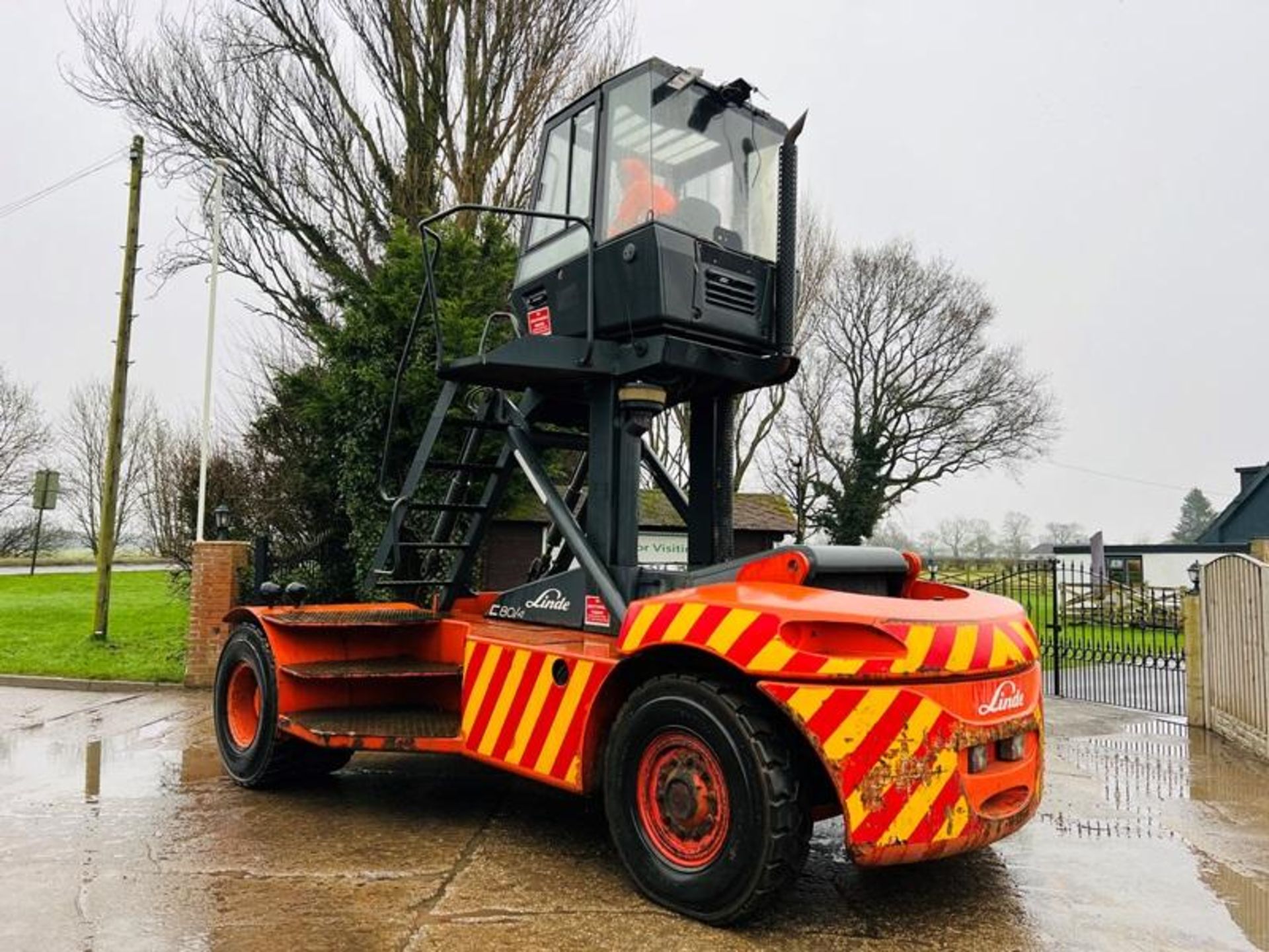 LINDE E80/4 CONTAINER HANDLER FORKLIFT C/W SPREADER BEEM - Image 11 of 18