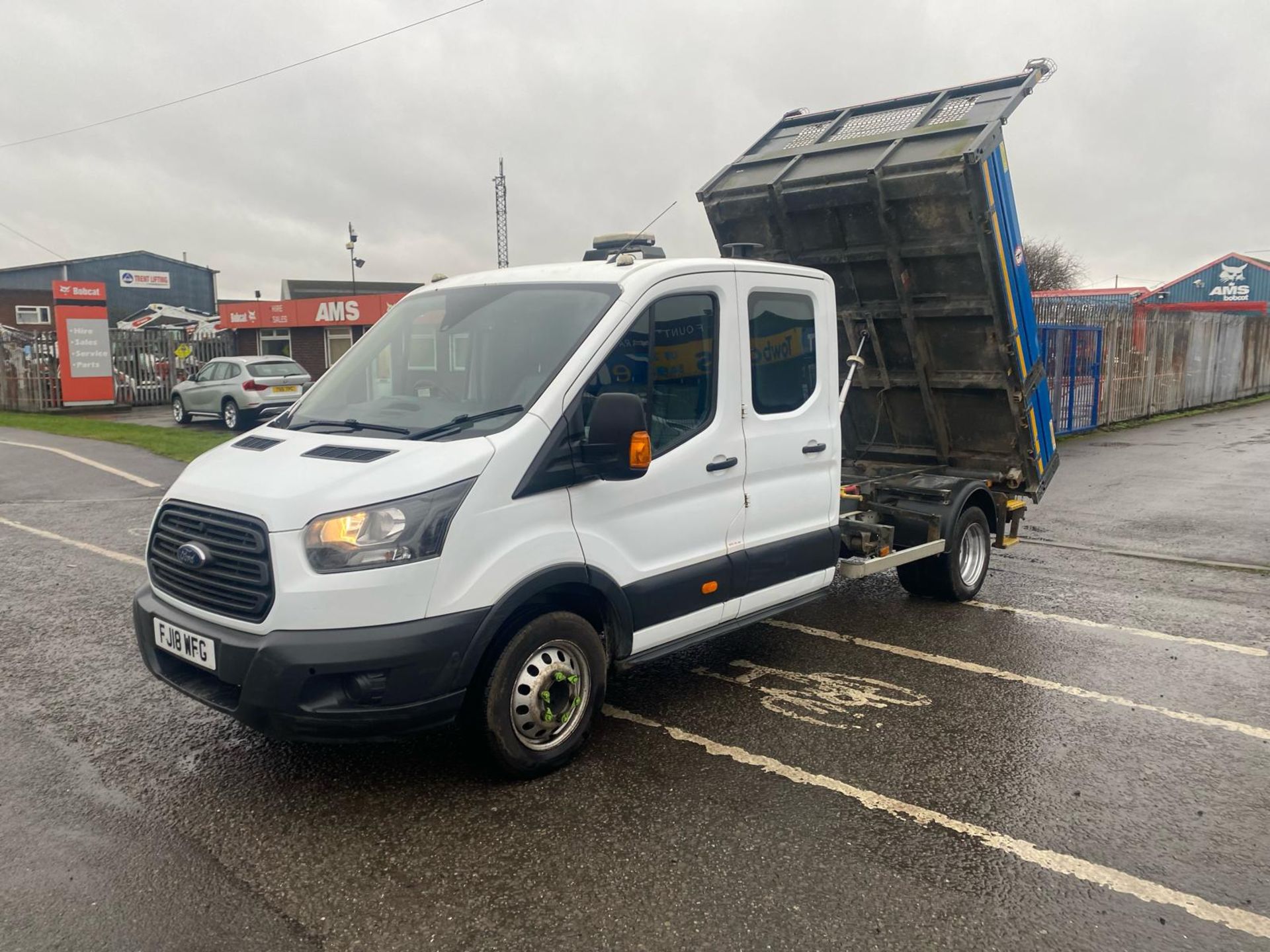 2018 18 FORD TRANSIT 470 TIPPER - 90K MILES - 4.7 TON GROSS - 3 SEATS - RARE TIPPER - TOWBAR. - Image 3 of 15