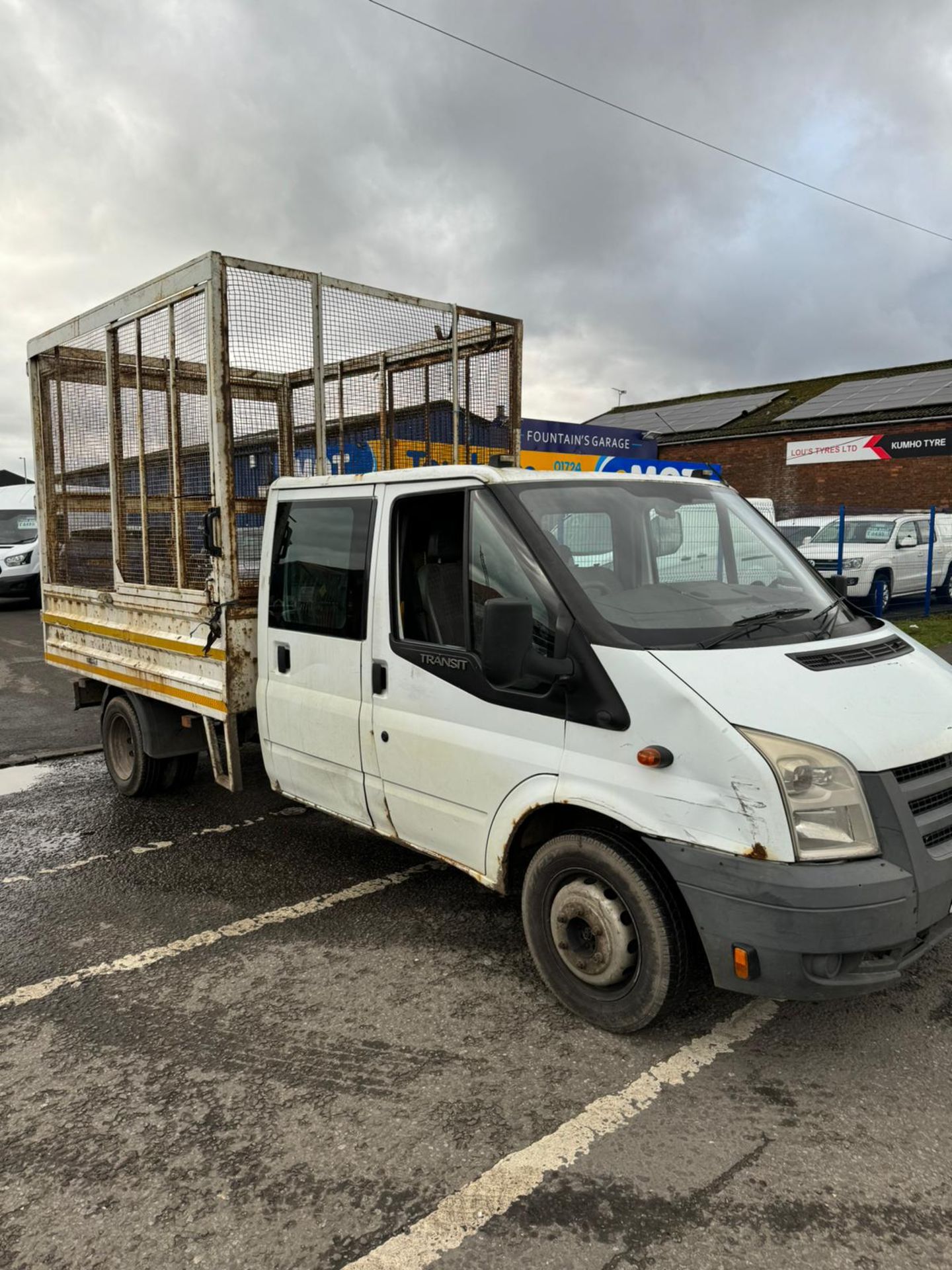 2011 11 FORD TRANSIT CREW CAB CAGED TIPPER - 204K MILES - Image 8 of 9