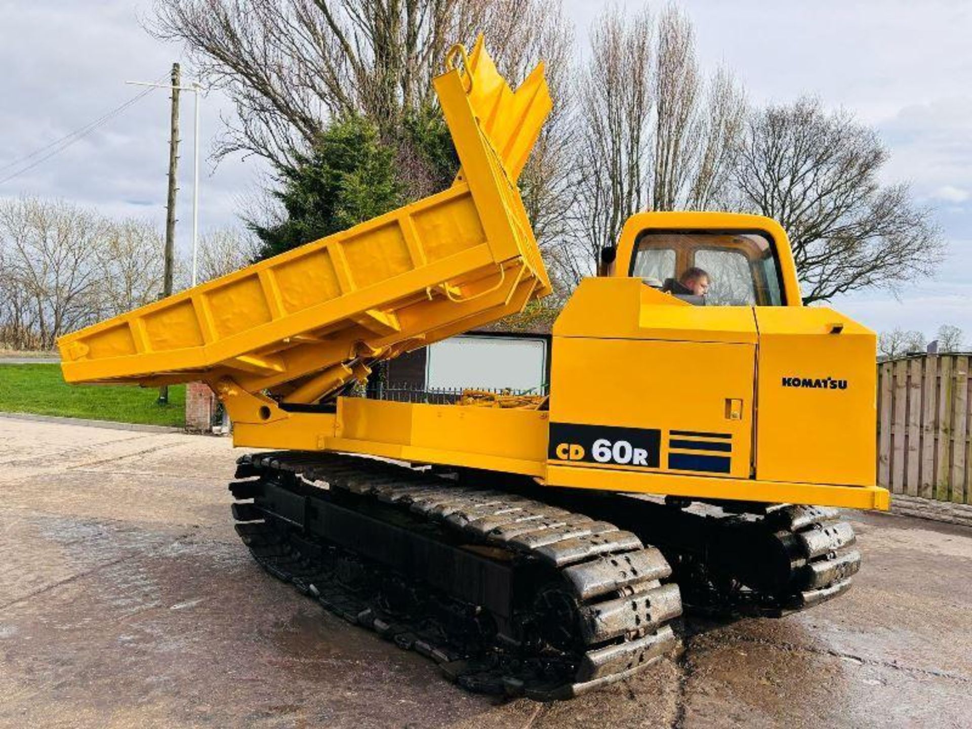 KOMATSU CD60R TRACKED DUMPER *360 DEGREE SLEW* C/W RUBBER BLOCK PAD TRACKS - Image 15 of 16