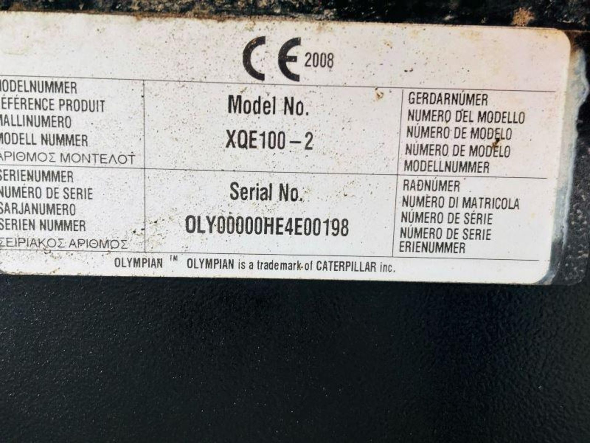 CAT OLYMPIAN XQE100-2 100KVA GENERATOR  - Image 4 of 15