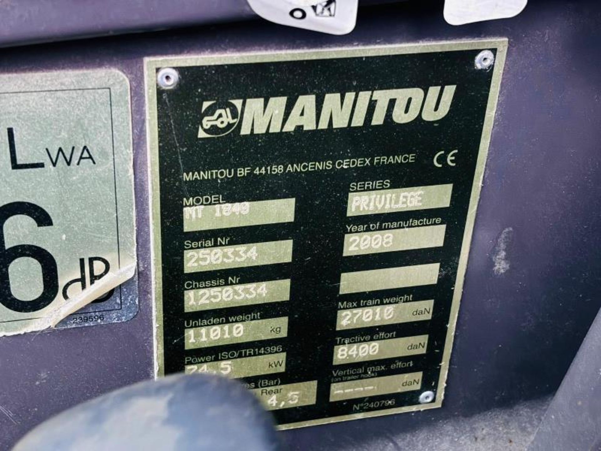 MANITOU MT1840 4WD TELEHANDLER *ONLY 4742 HOURS* C/W BUCKET & TINES - Bild 10 aus 16