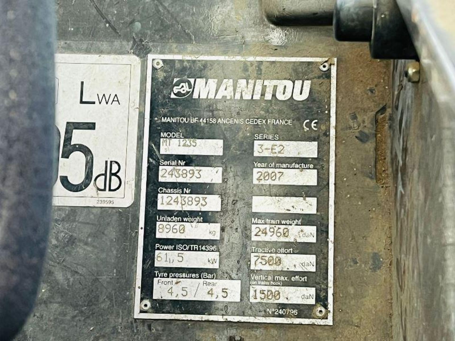 MANITOU MT1235 4WD TELEHANDLER * 12 METER * C/W PALLET TINES - Image 9 of 16