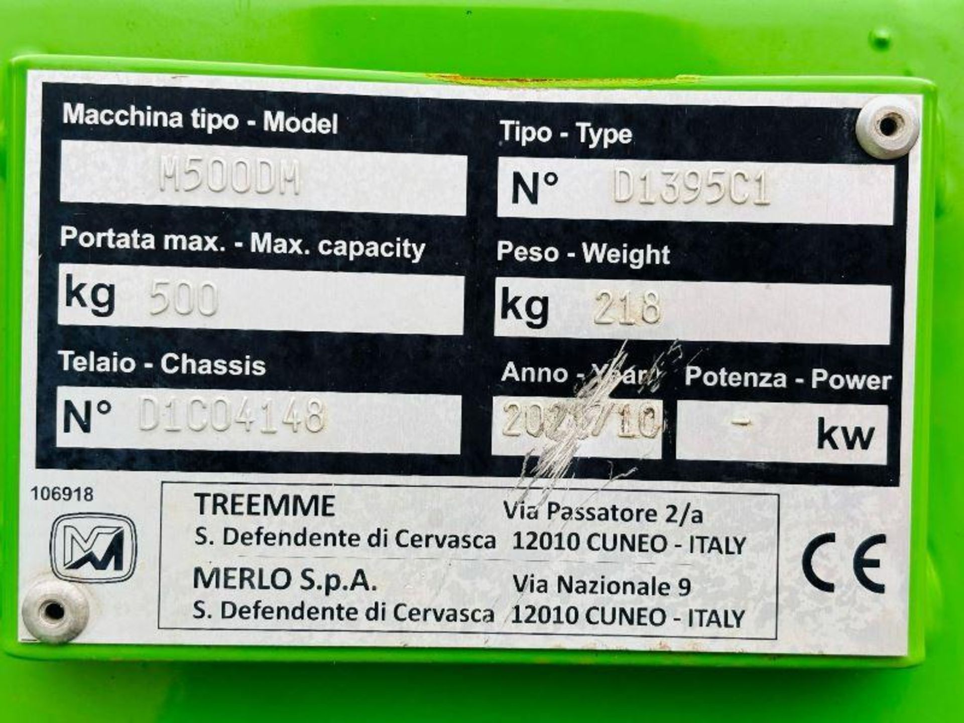 UNUSED MERLO M500 TRACKED PEDSTRIAN DUMPER *YEAR 2021* C/W HONDA ENGINE - Image 9 of 18