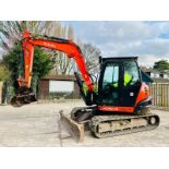 KUBOTA KX080-4 EXCAVATOR *ZERO SWING, YEAR 2020, 3497 HOURS* C/W QUICK HITCH