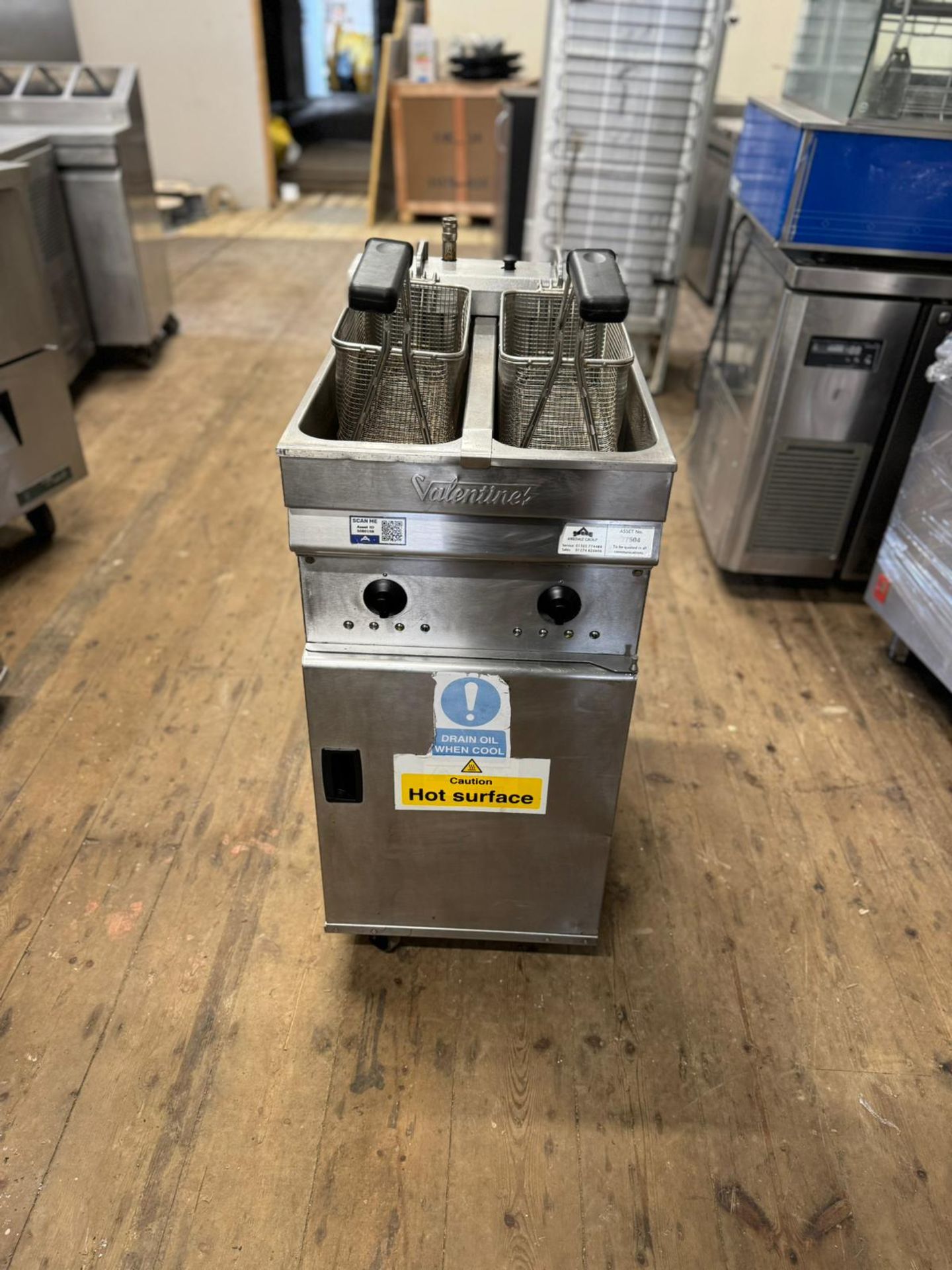VALENTINES EVO SERIES 3 PHASE ELECTRIC FRYER - SELF FILTRATION - FULLY WORKING