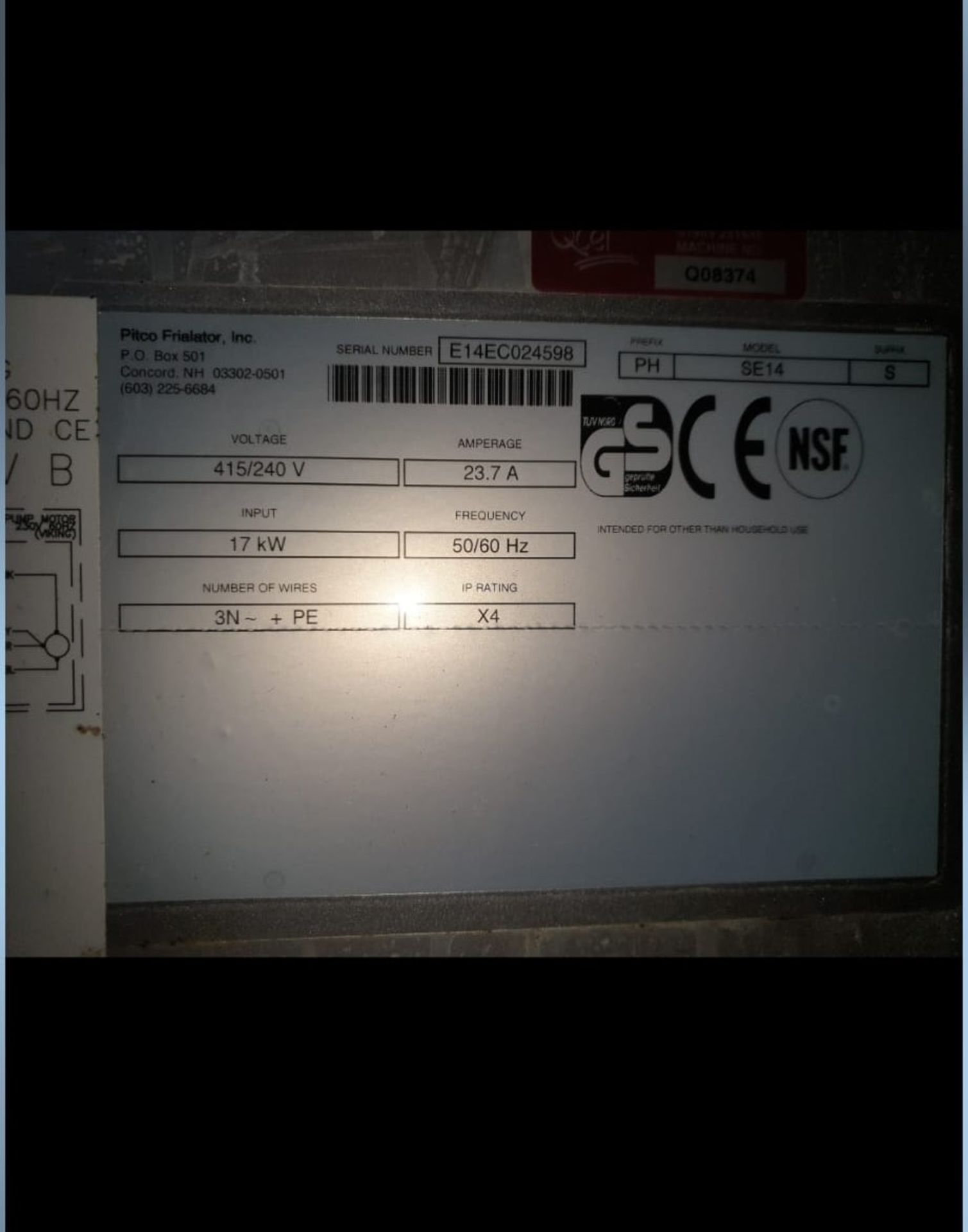 PITCO DOUBLE TANK 4 BASKET ELECTRIC FRYER SELF FILTRATION - 3 PHASE ELECTRIC - Bild 3 aus 5