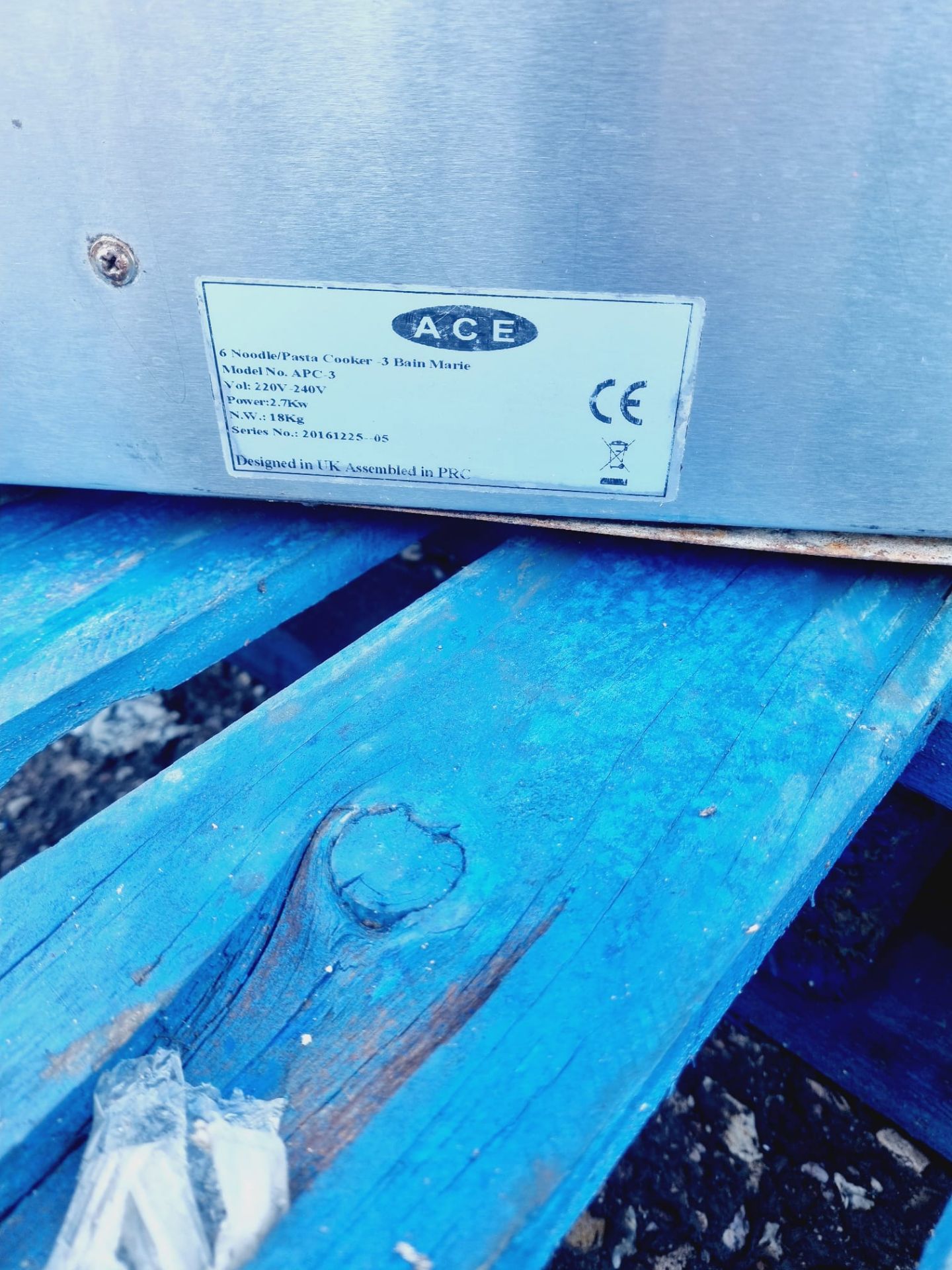 ACE WET WELL BAIN MARIE - 13 AMP PLUG - Image 6 of 6