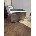 GREENFROST DOUBLE DOOR FRIDGE AND SALAD BAR ON TOP - WORKING AND SERVICED