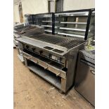 KSF CHARGRILL WITH WATER TRAY UNDER - 120 CM W - 5 BURNER NATURAL GAS BROILER 