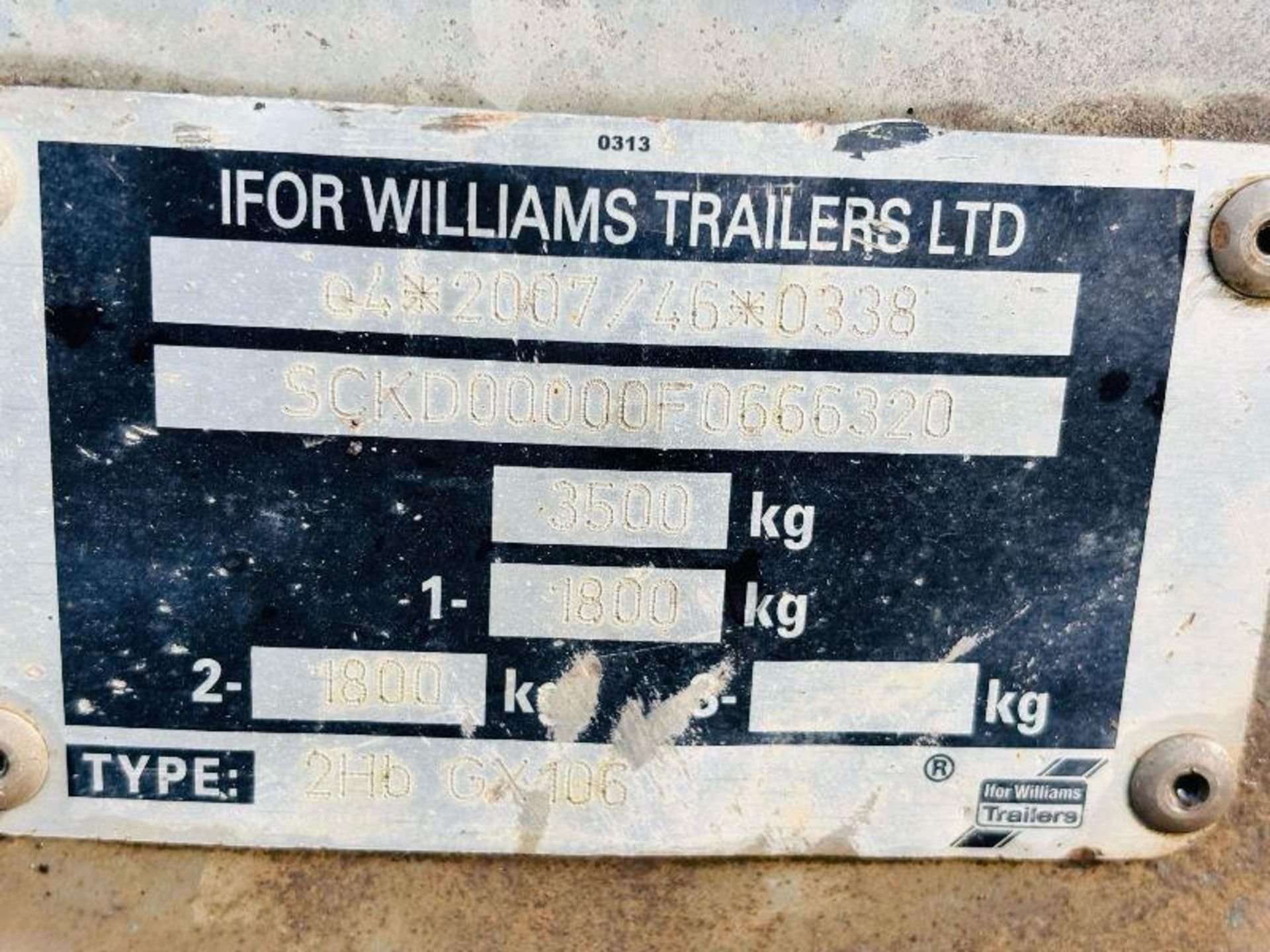 IFOR WILLIAMS *10FT X 6FT* TWIN AXLE PLANT TRAILER - Image 7 of 10