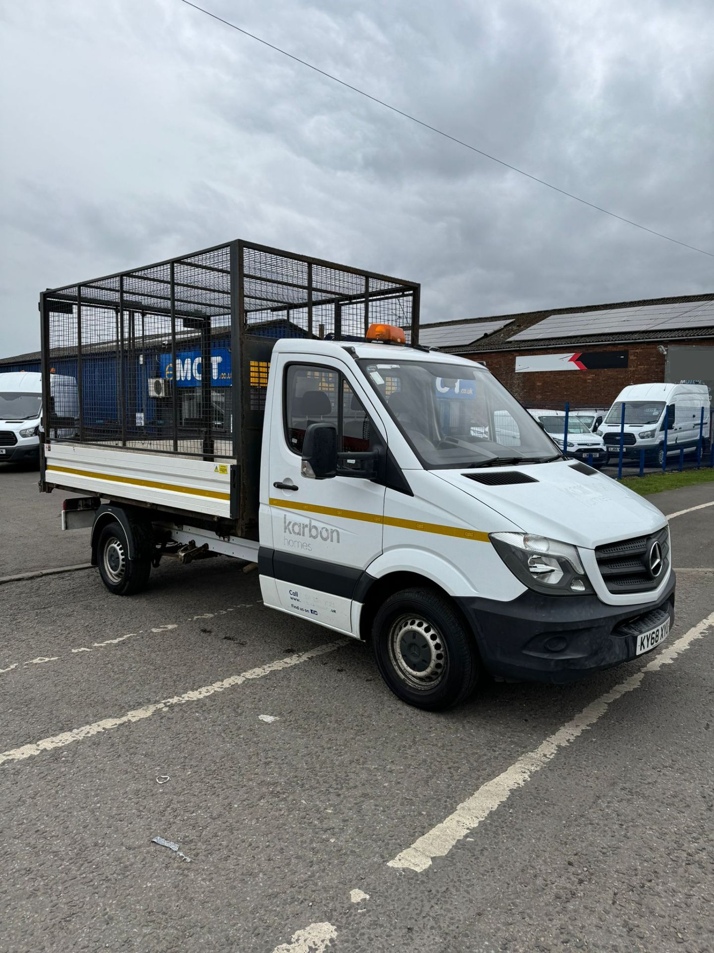 2018 68 MERCEDES SPRINTER CAGED TIPPER - 63K MILES - EURO 6 - 1 KEY - Image 3 of 13