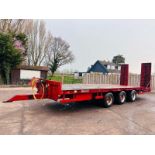 BAILEY TRI-AXLE DRAG TRAILER *YEAR 2012* C/W SPRUNG RAMPS.