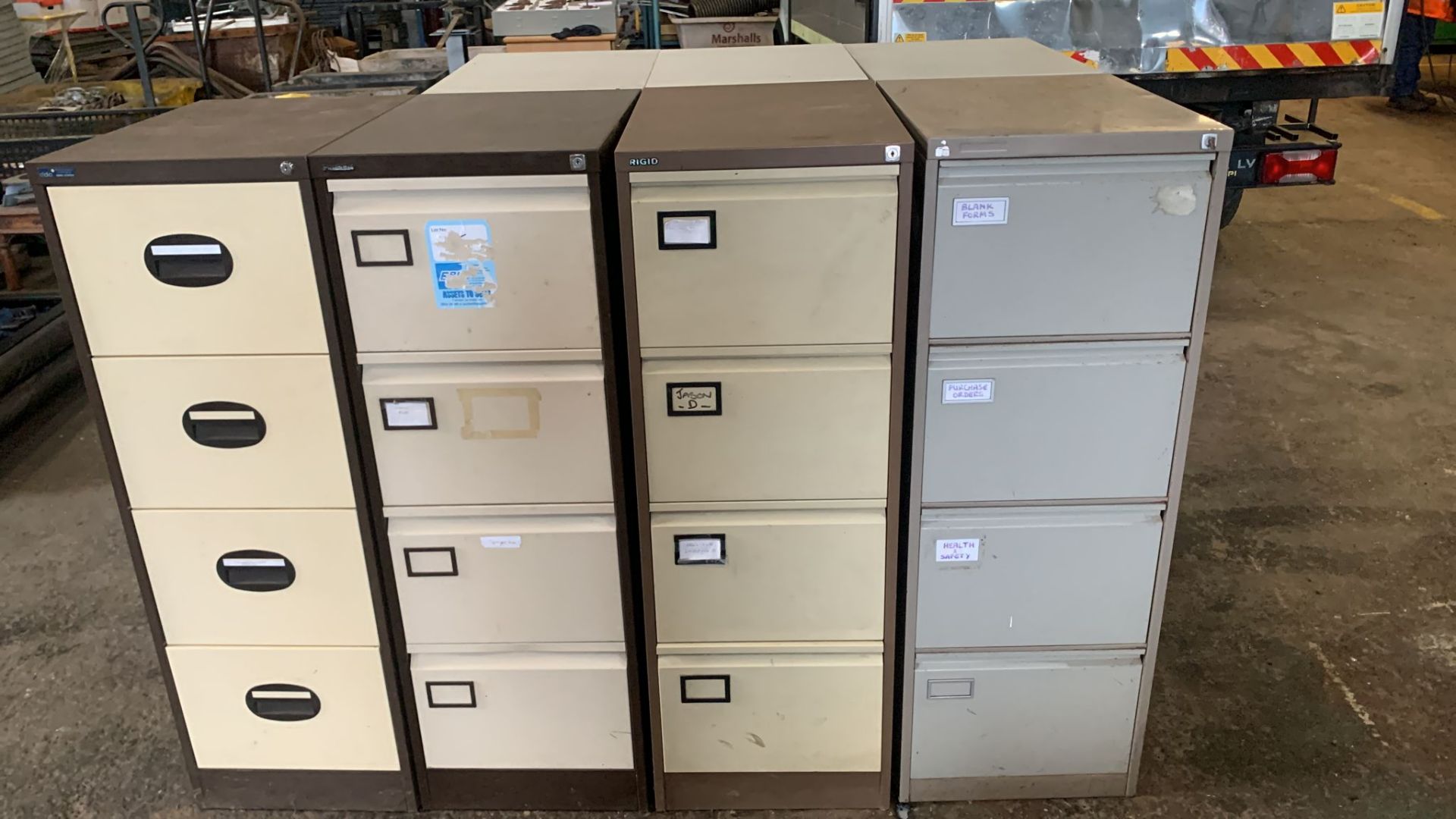 7 X 4 DRAWER ECONOMY FILING CABINETS - Bild 2 aus 2