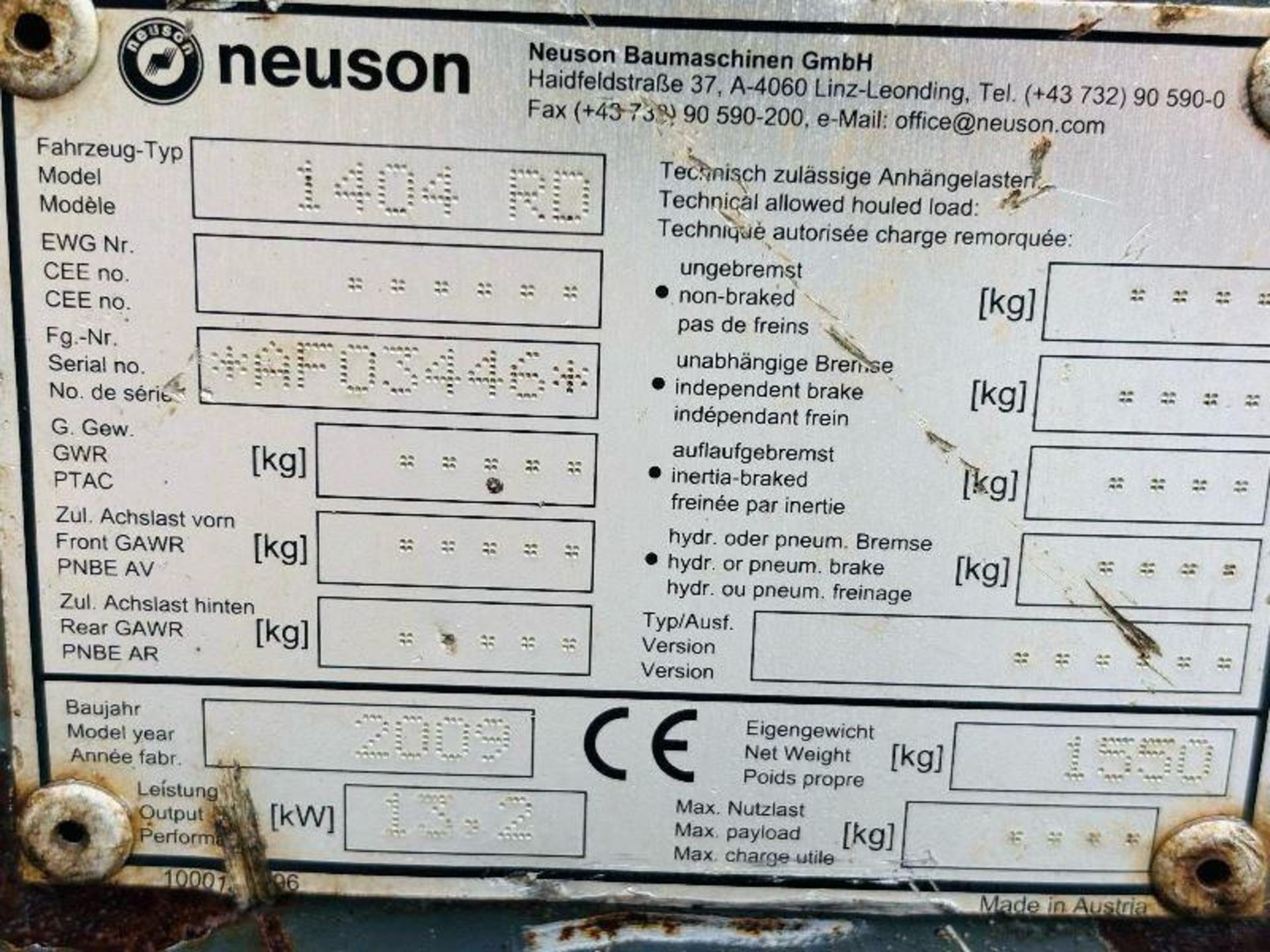 NEUSON TE51 TRACKED EXCAVATOR C/W EXPANDING TRACKS - Image 10 of 16