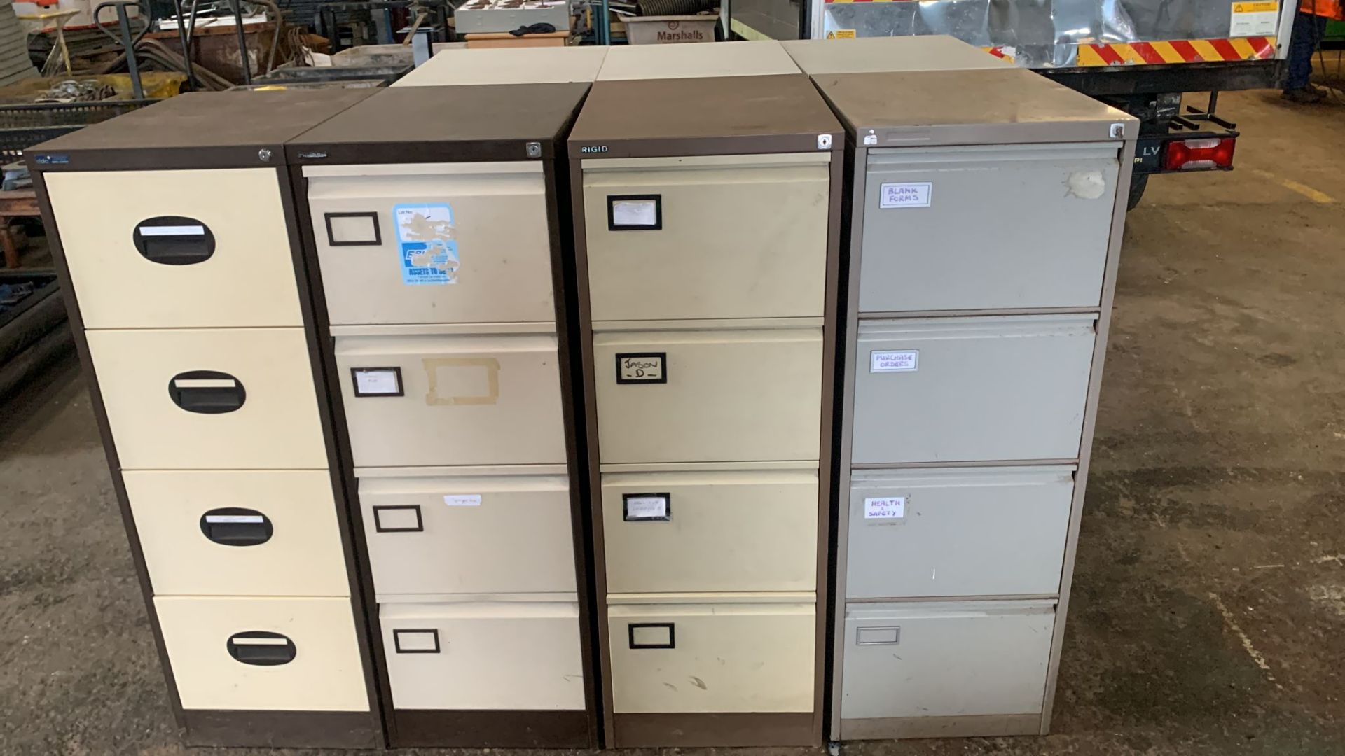 7 X 4 DRAWER ECONOMY FILING CABINETS - Image 2 of 2