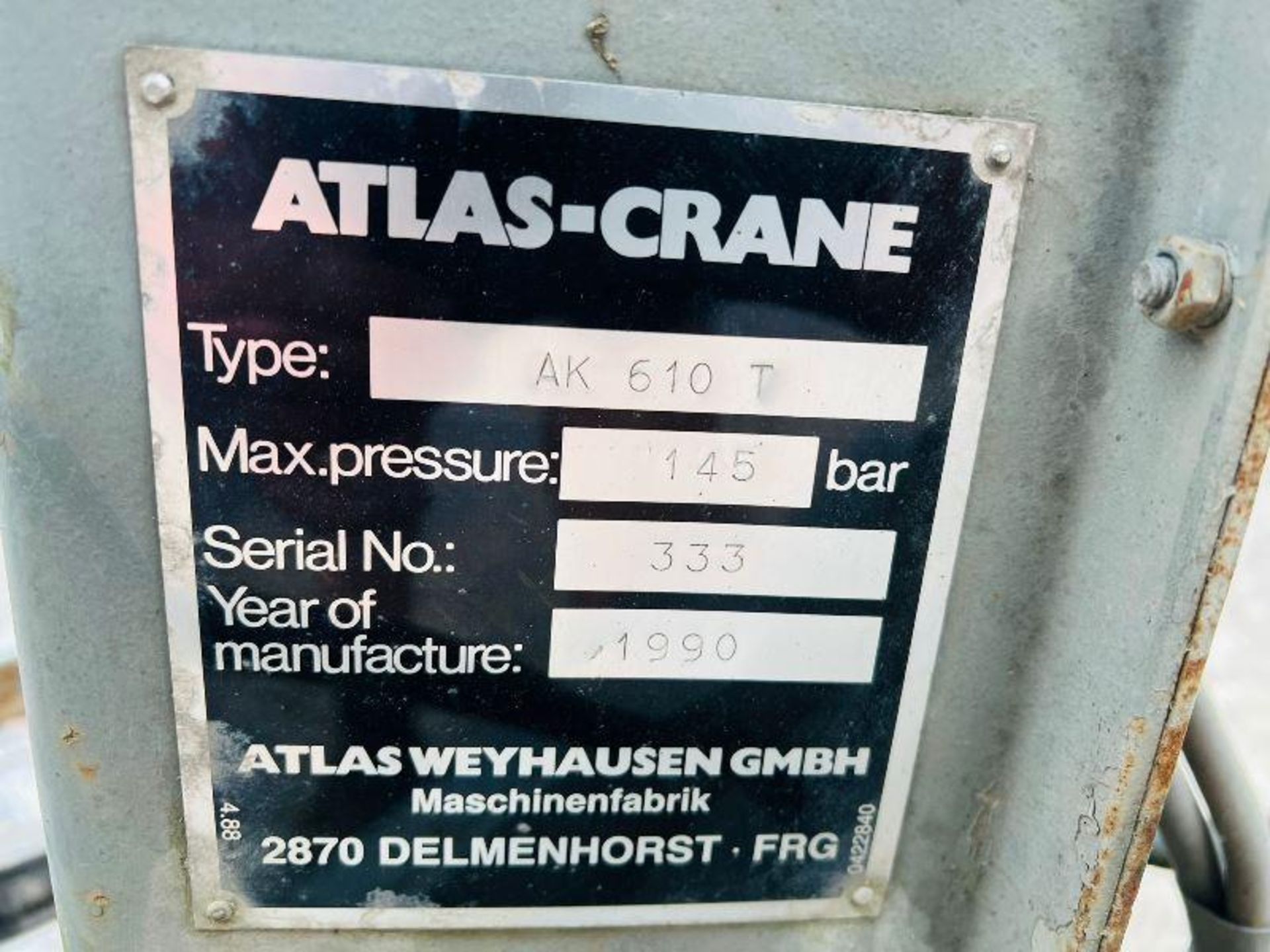 ATLAS AK 610T CRANE *BATTERY & HYDRAULIC POWERED* - Bild 6 aus 6