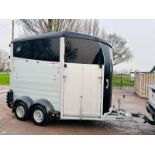 IFOR WILLIAMS TWIN AXLE HORSE BOX *YEAR 2022* C/W PARTITION.