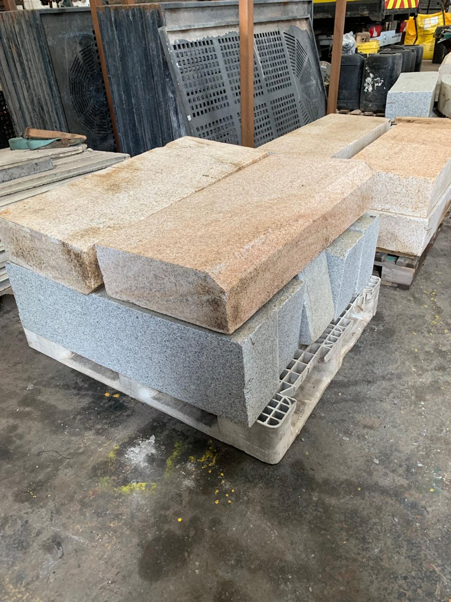 2 OF 1MX450X170 CHAMFER CHINESE GRANITE KERBS & 5 OF 1MX200X300 CHAMFER CHINESE GRANITE KERBS