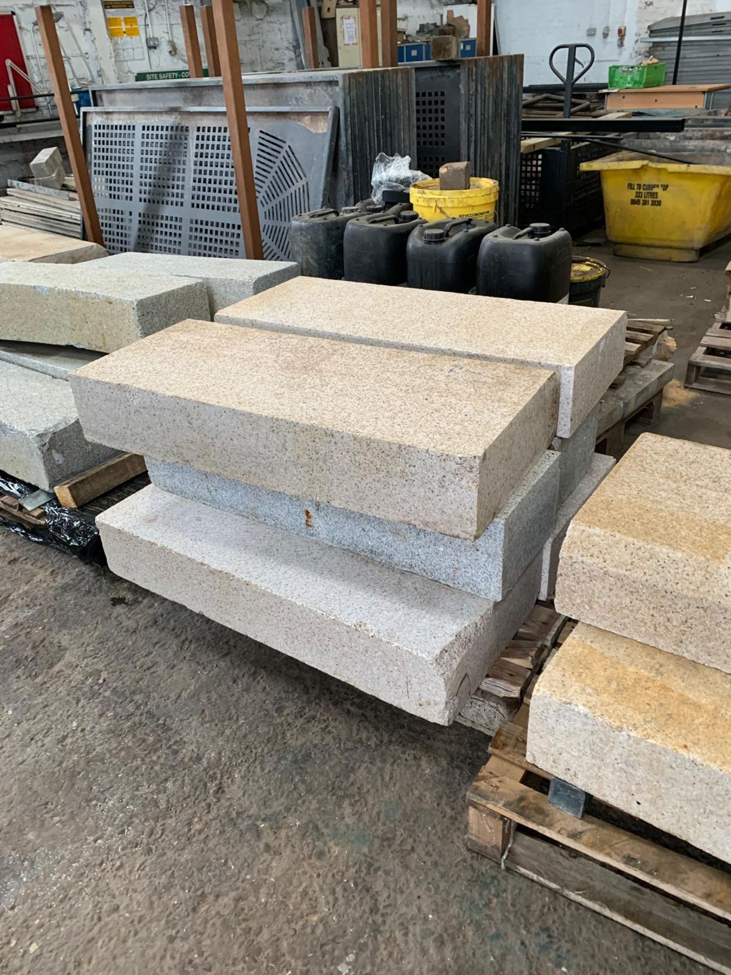 4 OF 1MX450X170 CHAMFER CHINESE GRANITE KERBS & 2 OF 1MX290X180 CHAMFER CHINESE GRANITE KERBS