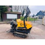 LUMAG SELF LOADING TRACKED PEDESTRIAN HIGH TIP DUMPER C/W RUBBER TRACKS