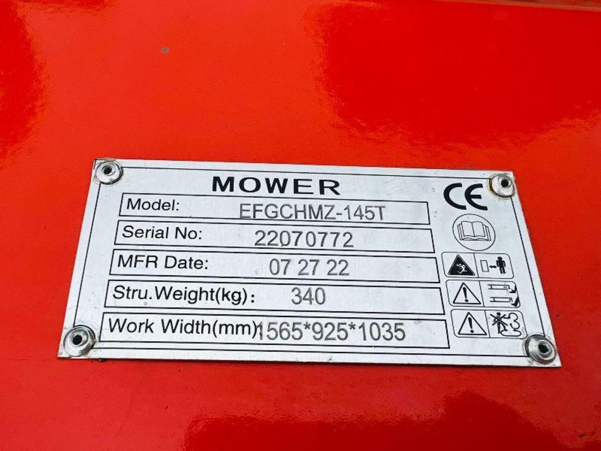 BRAND NEW SIROMER EFGCHMZ-145T FLAIL MOWER *YEAR 2023* C/W PTO SHAFT. - Bild 6 aus 9