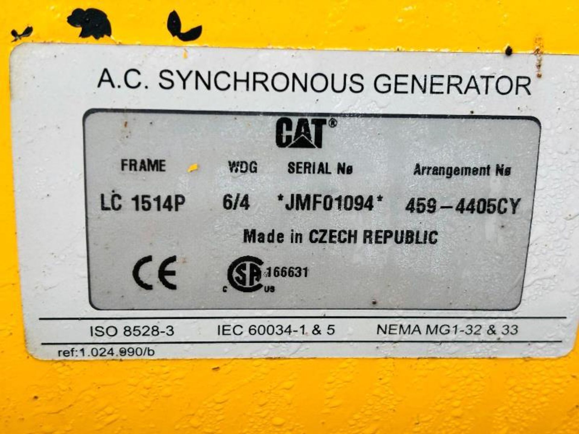 CATERPILLAR DE65E0 65KVA GENERATOR *YEAR 2015* C/W CAT ENGINE - Image 12 of 15