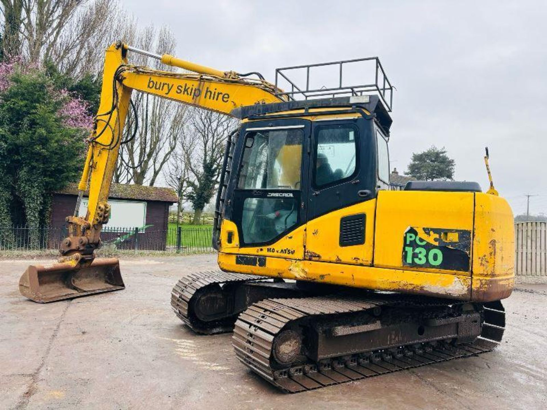 KOMATSU PC130 TRACKED EXCAVATOR C/W QUICK HITCH & BUCKET - Image 3 of 17