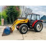 CASE 4240 4WD TRACTOR C/W FRONT LOADER, BUCKET & PALLET TINES