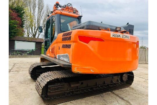 DOOSAN DX140LCR TRACKED EXCAVATOR *YEAR 2015* C/W QUICK HITCH & BUCKET - Image 5 of 19