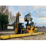 SMV SL16-1200A HIGH RISE CABIN FORKLIFT C/W ROTATING HEAD STOCK & PIPE CARRIER
