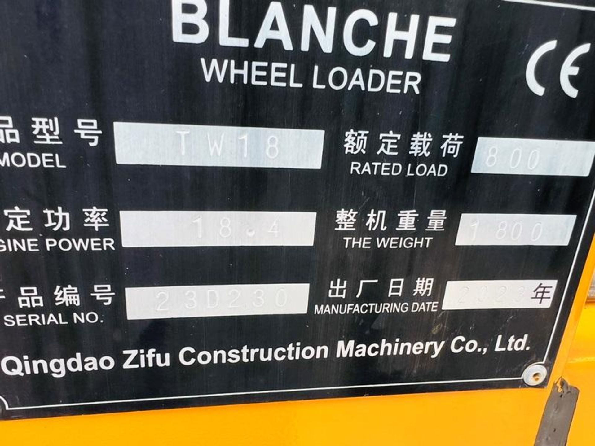 BRAND NEW BLANCHE TW18 4WD LOADING SHOVEL *YEAR 2023* - Image 6 of 14