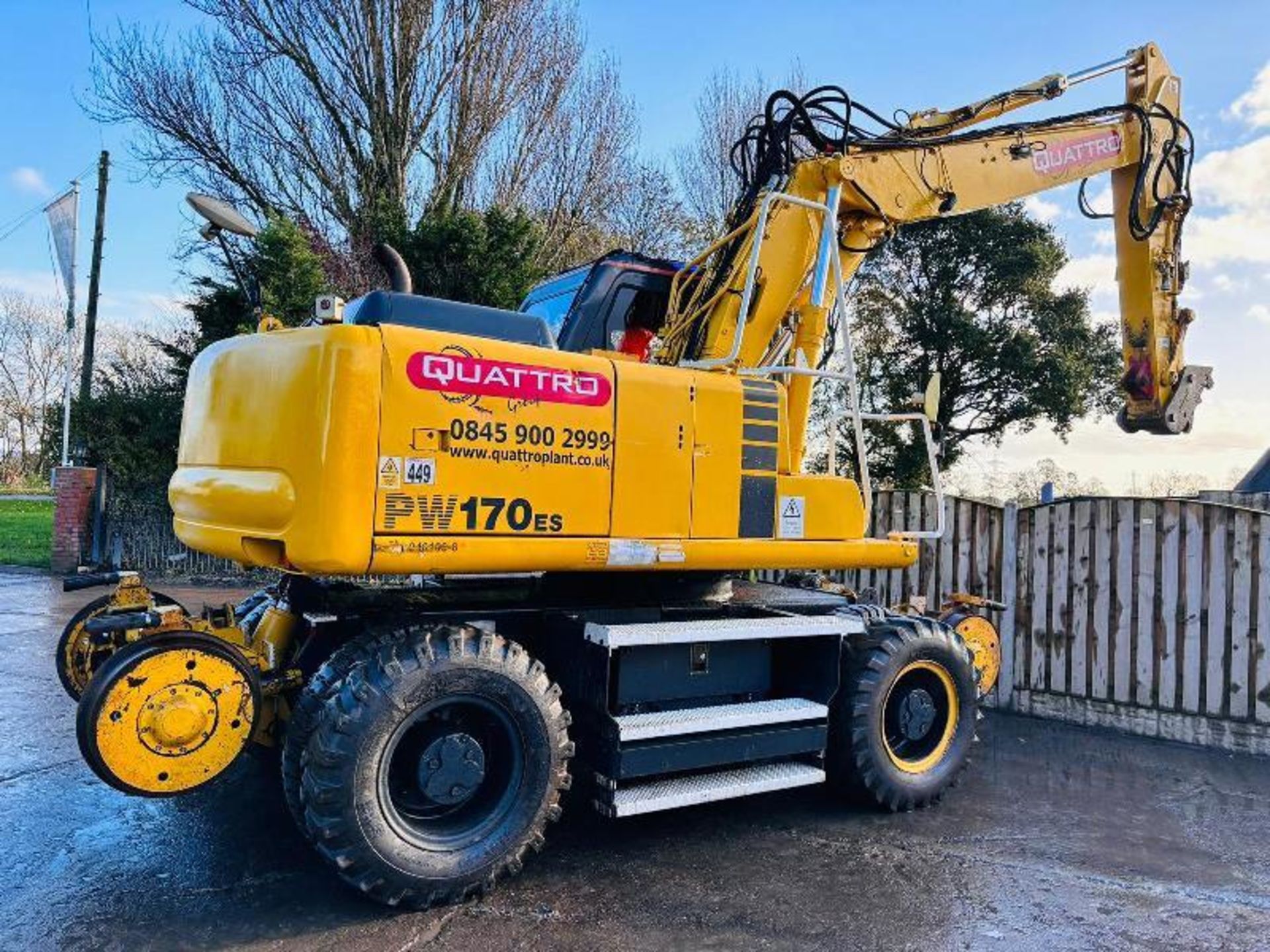 KOMATSU PW170 4WD WHEELED EXCAVATOR C/W QUICK HITCH & RAILWAY GEAR - Image 14 of 18