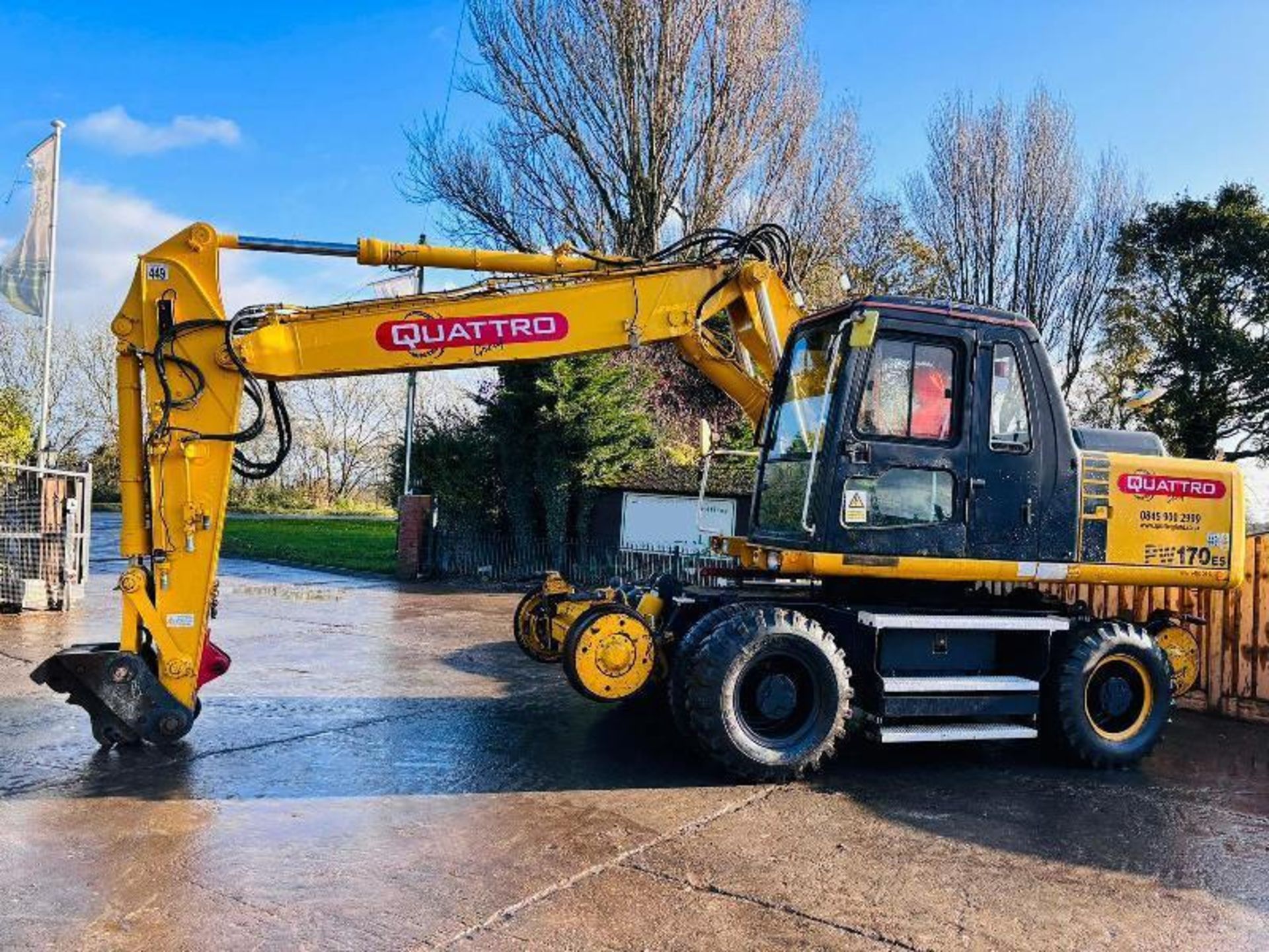 KOMATSU PW170 4WD WHEELED EXCAVATOR C/W QUICK HITCH & RAILWAY GEAR - Image 15 of 18