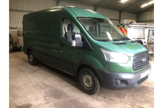 2016 FORD TRANSIT 350 2.2 Tdci PANEL VAN -79k - EX UTILITY COMPANY - REAR RACKING AND WASH STATION  - Image 1 of 11