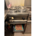 LINCAT 4POT BAIN MARIE AND WORK TABLE - 240V GOOD WORKING ORDER 