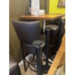 3 X HIGH TABLES - 7 X TALL BAR STOOLS