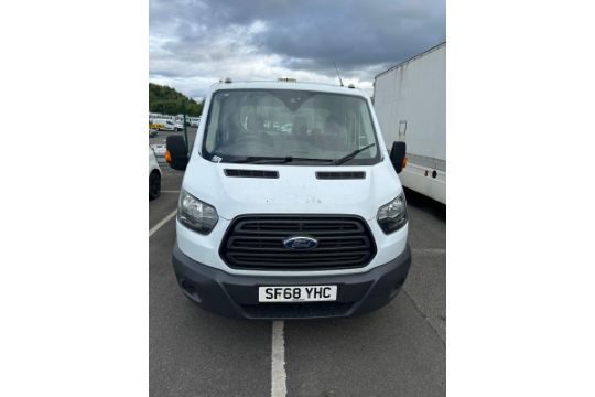 2018 68 FORD TRANSIT CREW CAB DROPSIDE FLATBED - 121K MILES - SAT NAV - 170BHP - Image 4 of 9