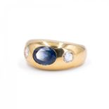 Saphir-Diamant-Ring