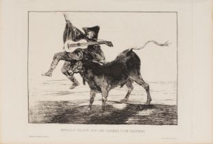 Francisco José de Goya y Lucientes: "Aveugle enlevé sur les cornes d'un Taureau"