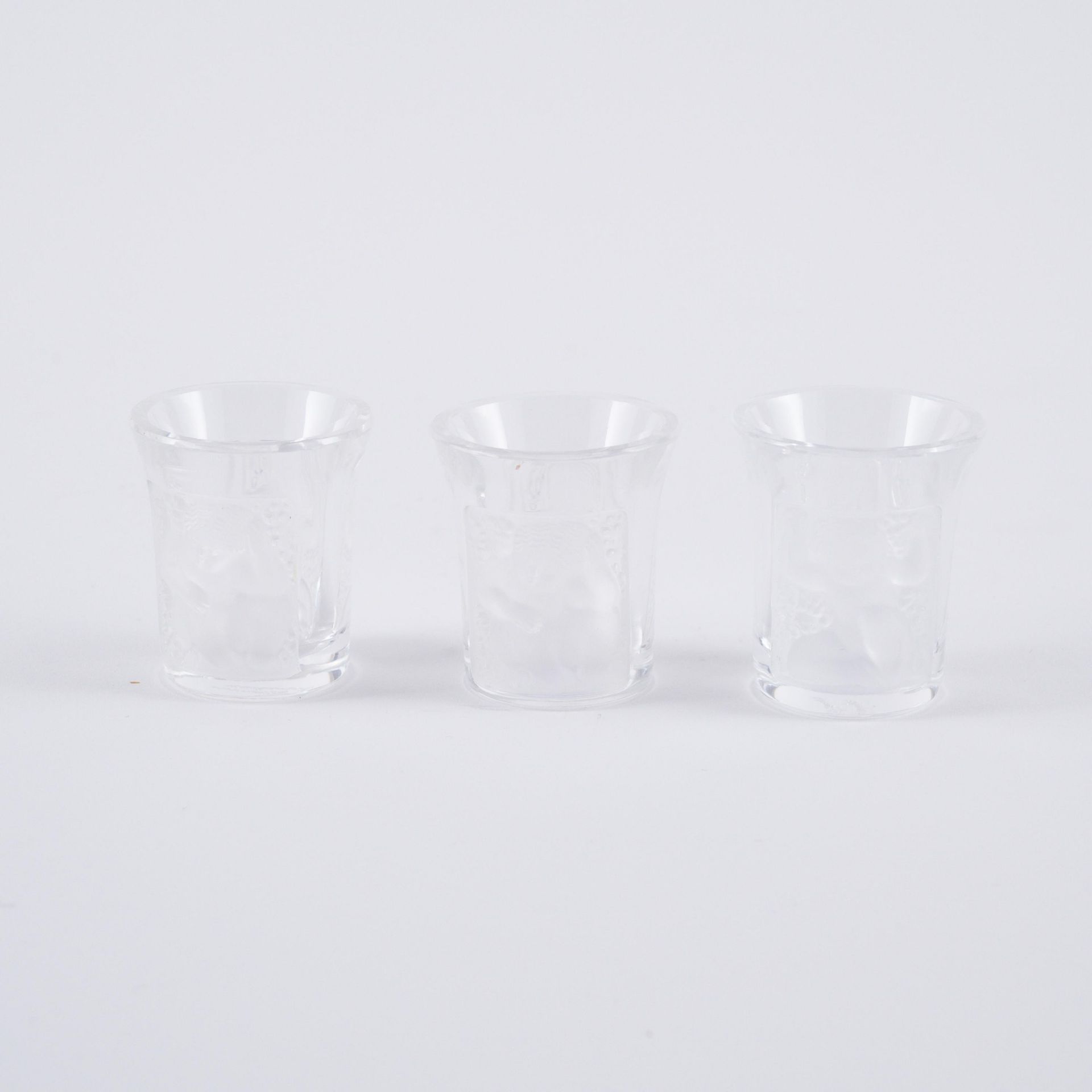 René Lalique: 5 Glasobjekte und 6 Schnapsgläser - Image 3 of 12