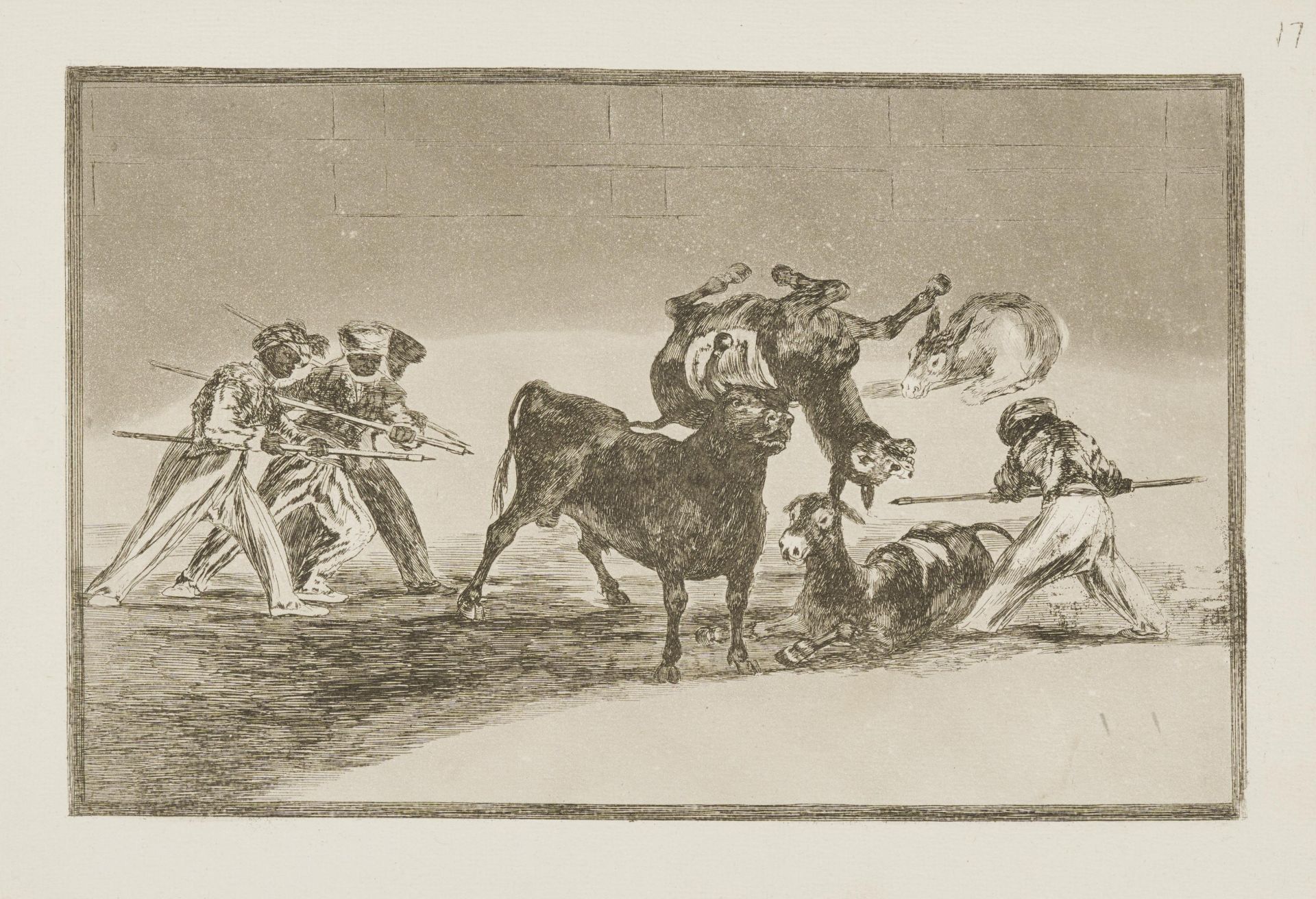 Francisco José de Goya y Lucientes: Vier Blätter aus der Folge "Tauromaquia" - Image 8 of 13