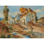 Carl Rüdell: "Dorf in der Eifel (Cronenburger Hütten)"