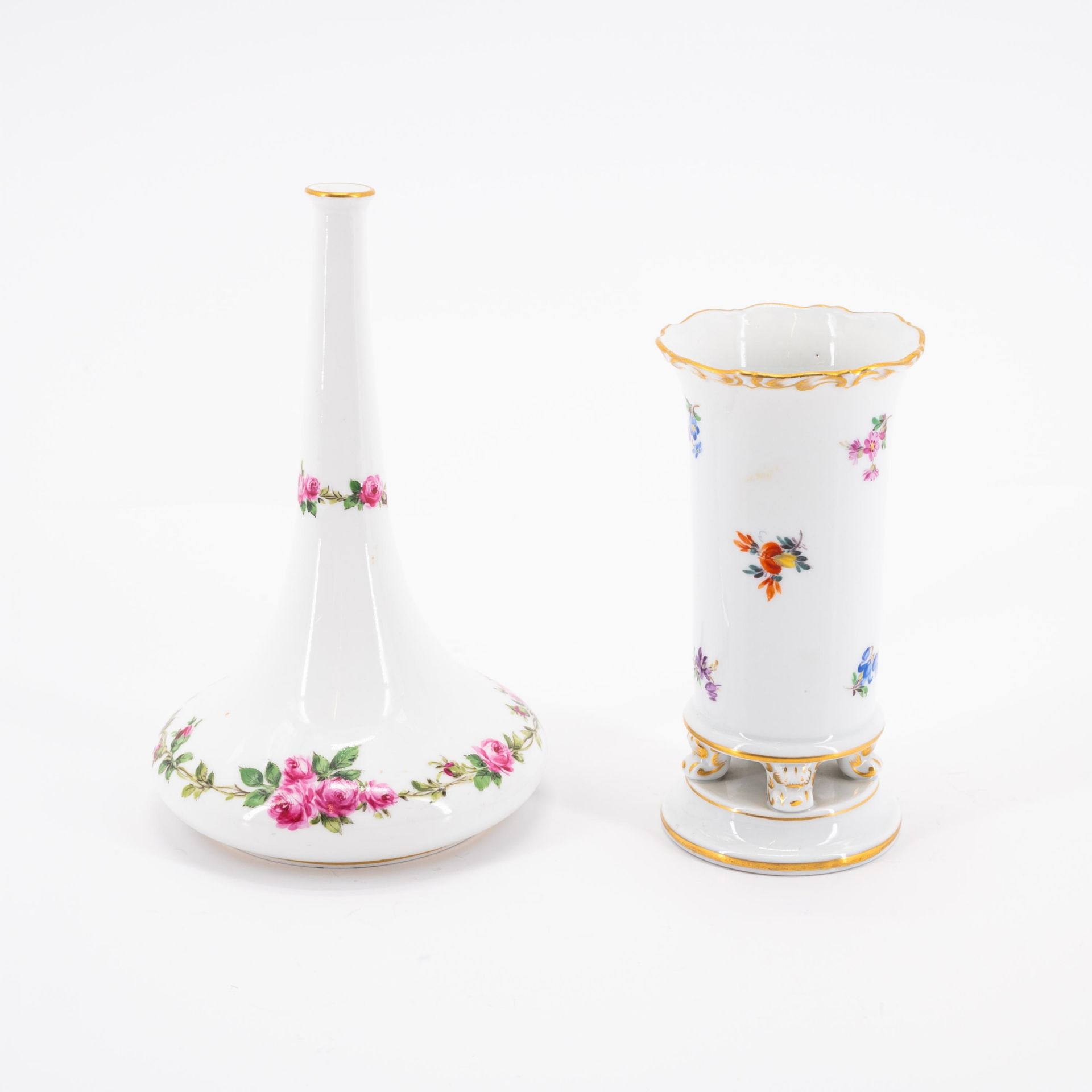 Meissen: Gruppe von 6 Vasen mit unterschiedlichen Dekoren - Image 3 of 13