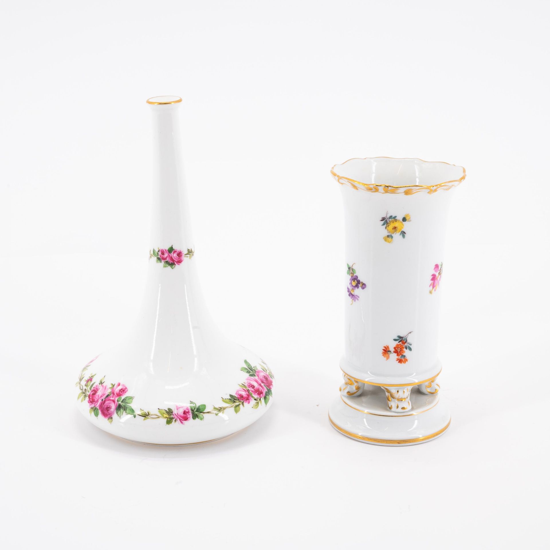 Meissen: Gruppe von 6 Vasen mit unterschiedlichen Dekoren - Image 2 of 13