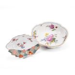 Meissen: Ovale Schale mit Blumendekor & Blattschale mit Kakiemondekor