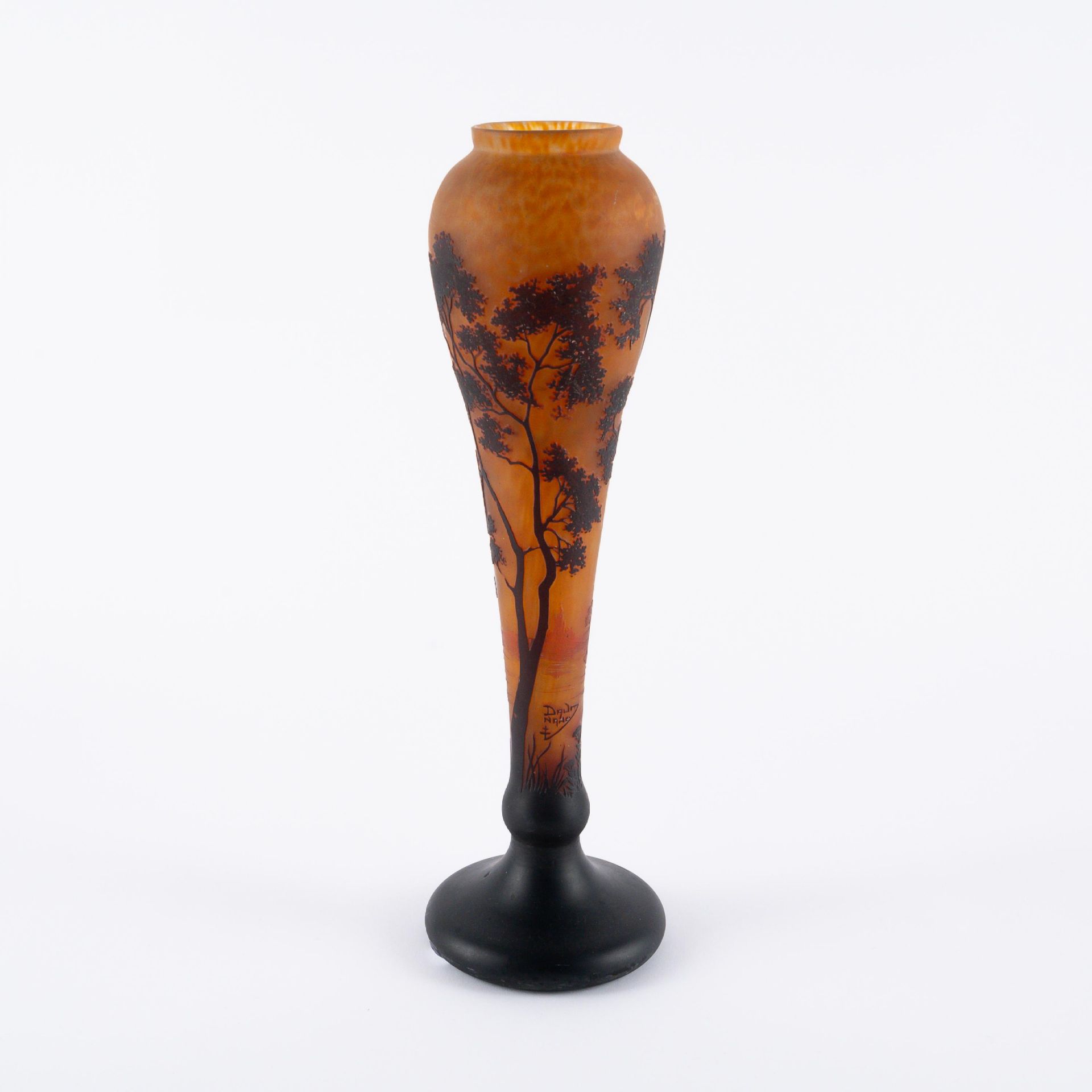 Daum Frères: Keulenförmige Vase mit Abendlandschaft - Bild 2 aus 7