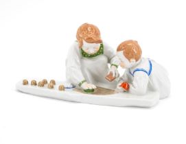 Meissen: Zwei Kinder Sandformen backend